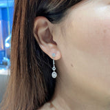 拼鑲鑽石垂式耳環 - WILLS JEWELLERY