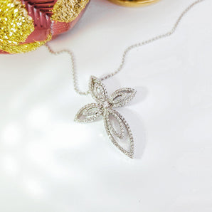 雙馬眼十字架鑽石吊墜 - WILLS JEWELLERY