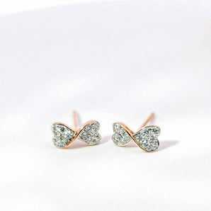 小煲呔鑽石耳環 - WILLS JEWELLERY