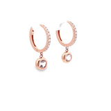 摩根石垂吊雙層圍石鑽石耳環 - WILLS JEWELLERY