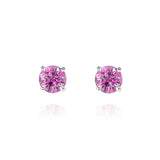 《圓 • 緣》粉紅藍寶石清鑲耳環 - WILLS JEWELLERY