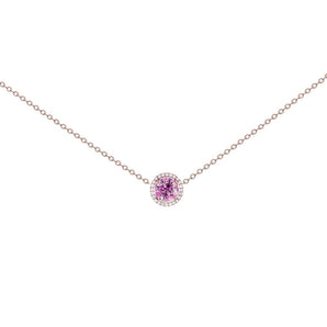 《圓 • 緣》粉紅寶石頸鏈 (玫瑰金) - WILLS JEWELLERY