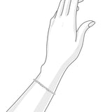 時尚圓形鑽石白金手鏈 - WILLS JEWELLERY