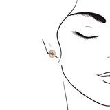 橢圓形蜜桃色摩根石圍鑽耳環 - WILLS JEWELLERY