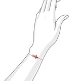 蝴蝶粉寶石鑽石手鏈 - WILLS JEWELLERY