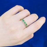 綠寶石逼鑲鑽石戒指 - WILLS JEWELLERY