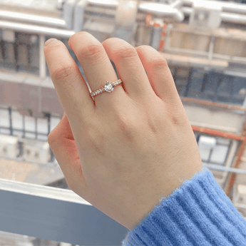 枕形粉紅色尖晶石鑽石戒指 - WILLS JEWELLERY