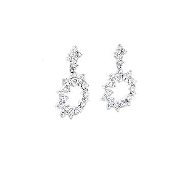 垂吊雪花圈圈耳環 - WILLS JEWELLERY