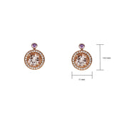 圓形摩根石鑽石耳環 - WILLS JEWELLERY