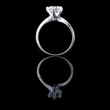 經典六爪懸浮鑲鑽石戒指款式 - WILLS JEWELLERY