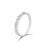 復古幾何・鑽石珠邊線戒 - WILLS JEWELLERY