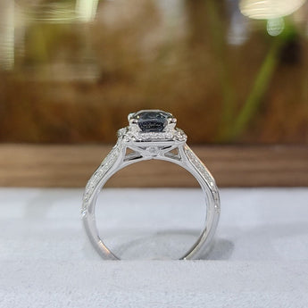 圍鑽戒指 · 金屬灰尖晶石 - WILLS JEWELLERY