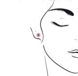 《圓 • 緣》粉紅寶石耳環 (玫瑰金) - WILLS JEWELLERY