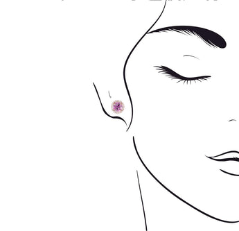 《圓 • 緣》粉紅寶石耳環 (玫瑰金) - WILLS JEWELLERY