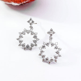 垂吊雪花圈圈耳環 - WILLS JEWELLERY