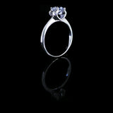 經典四爪弧形鏡底鑽石戒指款式 - WILLS JEWELLERY