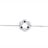 藍寶石鑽石花環手鏈 - WILLS JEWELLERY