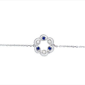 藍寶石鑽石花環手鏈 - WILLS JEWELLERY