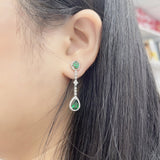 沙弗萊垂吊鑽石耳環 (兩戴款) - WILLS JEWELLERY