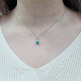 橢圓形綠寶石鑽石吊墜 - WILLS JEWELLERY