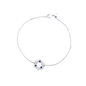 藍寶石鑽石花環手鏈 - WILLS JEWELLERY