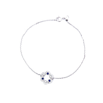 藍寶石鑽石花環手鏈 - WILLS JEWELLERY