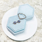 《圓 • 緣》藍寶石鑽石耳環 - WILLS JEWELLERY