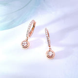 摩根石垂吊雙層圍石鑽石耳環 - WILLS JEWELLERY