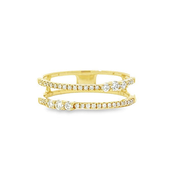 二重奏雙行鑽石線戒 - WILLS JEWELLERY