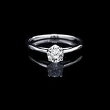 經典四爪大教堂式刀肶鑽石戒指款式 - WILLS JEWELLERY