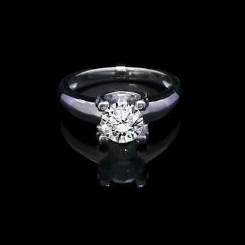 經典四爪弧形鏡底漸變粗肶鑽石戒指款式 - WILLS JEWELLERY