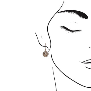 摩根石垂吊雙層圍石鑽石耳環 - WILLS JEWELLERY