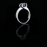 經典四爪弧形鏡底漸變粗肶鑽石戒指款式 - WILLS JEWELLERY