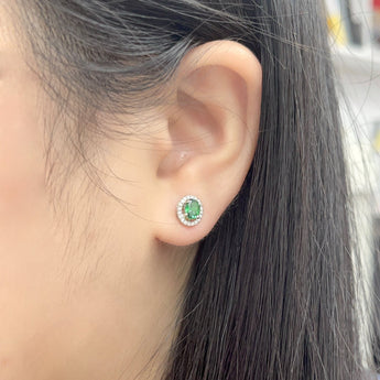 沙弗萊垂吊鑽石耳環 (兩戴款) - WILLS JEWELLERY