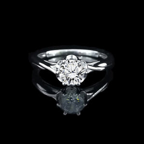 經典六爪花樣教堂式扭紋鑽石戒指款式 - WILLS JEWELLERY