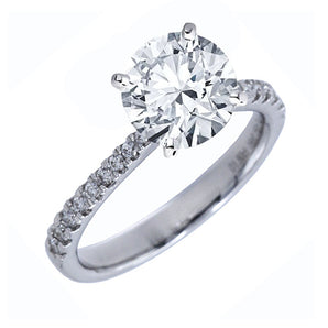 四爪半臂漸幼鑽石戒指 - WILLS JEWELLERY