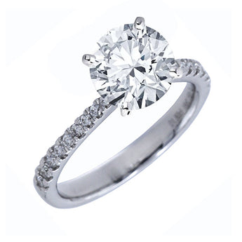 四爪半臂漸幼鑽石戒指 - WILLS JEWELLERY