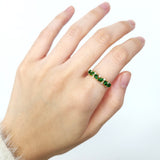 梨形沙弗萊石戒指 - WILLS JEWELLERY