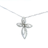 雙馬眼十字架鑽石吊墜 - WILLS JEWELLERY