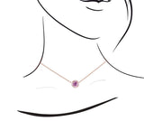 《圓 • 緣》粉紅寶石頸鏈 (玫瑰金) - WILLS JEWELLERY