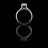 經典四爪弧形鏡底鑽石戒指款式 - WILLS JEWELLERY