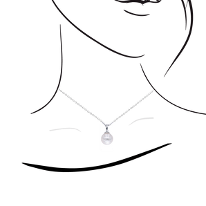 【網店限定】簡約正圓珍珠吊墜 - WILLS JEWELLERY