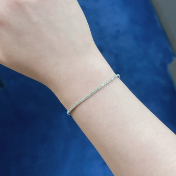 現代圓形鑽石白金手鏈 - WILLS JEWELLERY