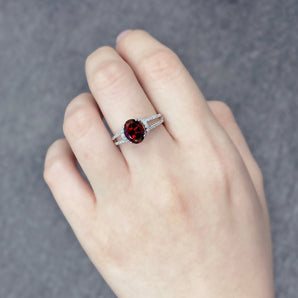 小結・石榴石鑽石戒指 - WILLS JEWELLERY