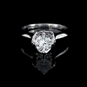 經典四爪花樣大教堂式刀肶鑽石戒指款式 - WILLS JEWELLERY