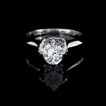 經典四爪花樣大教堂式刀肶鑽石戒指款式 - WILLS JEWELLERY