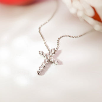 經典十字架鑽石吊墜 - WILLS JEWELLERY