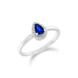 《天使 • 圍石》梨形藍寶石 - WILLS JEWELLERY