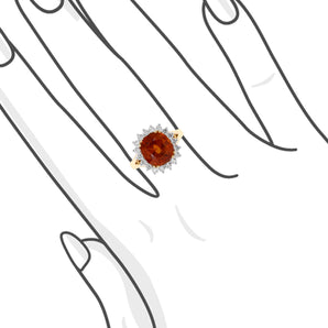 天然黃寶石鑽石戒指 - WILLS JEWELLERY