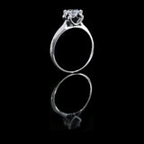 經典四爪弧形鏡底鑽石戒指款式 - WILLS JEWELLERY